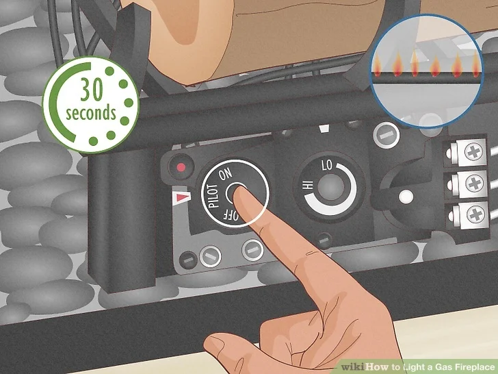 Holding gas control knob