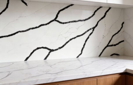 Quartz countertops installed in a modern kitchen in Monroe, North Carolina