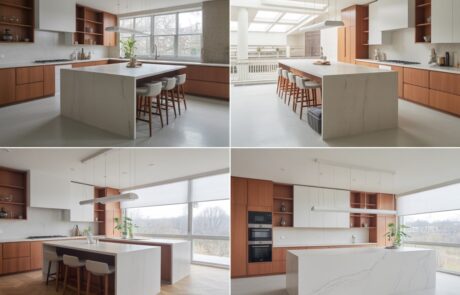 Quartz countertops installed in a modern kitchen in Monroe, North Carolina