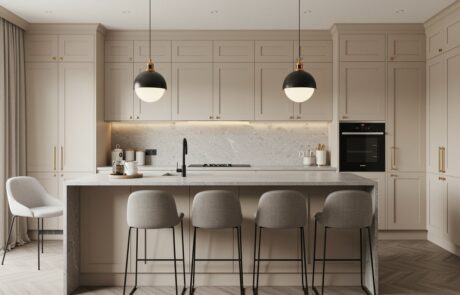Quartz countertops installed in a modern kitchen in Monroe, North Carolina